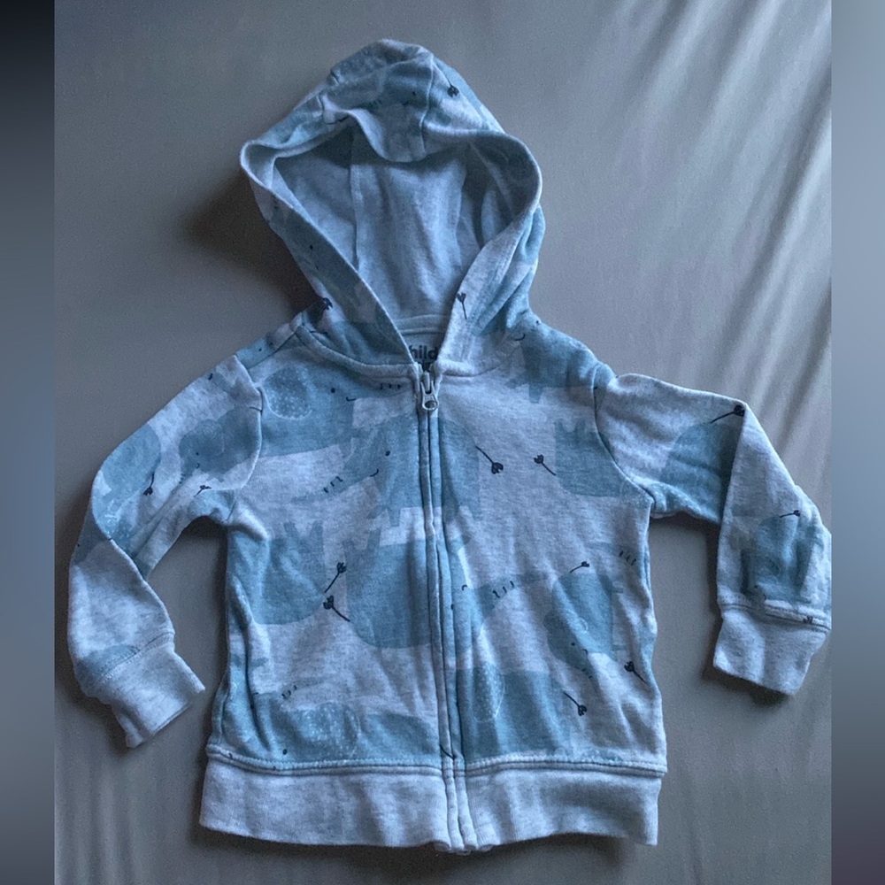Carter’s Elephant Print Zip-up Hoodie